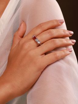 Voylla - Sparkling Elegance Elara Cz Statement Ring