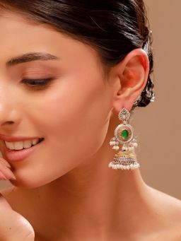 Voylla - Green Stone Jhumka