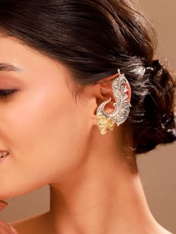 Voylla - Mor Feather Ear Cuff Dual Tone Earrings