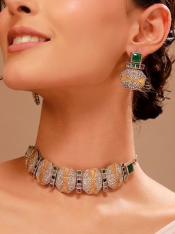 Voylla - Oxidised Silver Jewellery Set