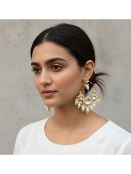 BEAUTY SPOT JEWELLERY - The Chandni Heritage Pearl Drop Jhumka