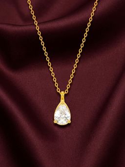 ELRA - White 18K Gold Plated Eternal Pear Necklace