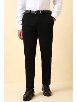 Allen Solly - Mens Black Solid Formal Trouser