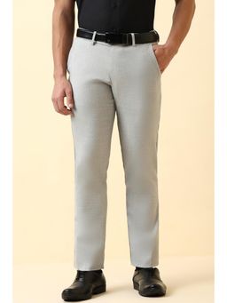 Allen Solly - Mens Grey Textured Formal Trouser