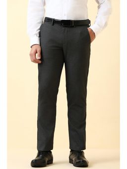 Allen Solly - Mens Black Textured Formal Trouser
