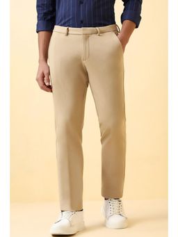 Allen Solly - Mens Beige Textured Casual Trouser