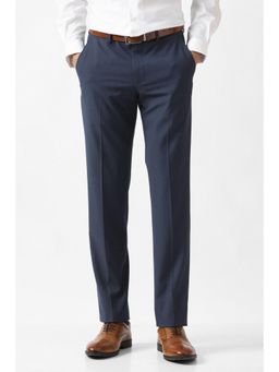 Van Heusen - Mens Navy Blue Solid Trouser
