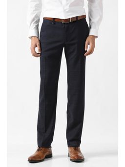 Van Heusen - Mens Checks Navy Blue Trouser