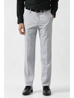 Van Heusen - Mens Textured Grey Trouser