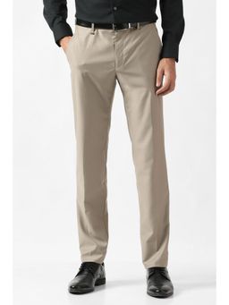 Van Heusen - Mens Solid Beige Trouser
