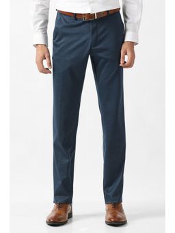 Van Heusen - Mens Navy Blue Solid Trouser