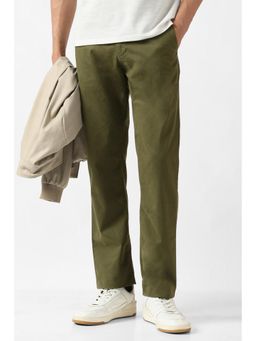 Van Heusen - Mens Solid Olive Trouser