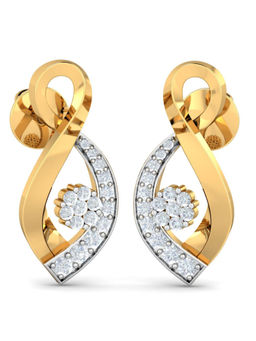 KuberBox - 14K Akachi Stud Earrings for Women and Girls