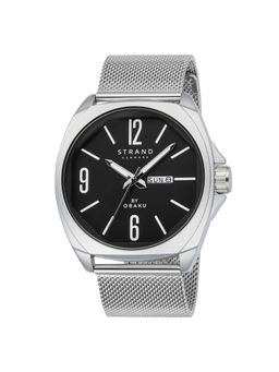 Strand by Obaku - Douglas Onyx Black Dial Quartz Watch For Men (S722GDCBMC)