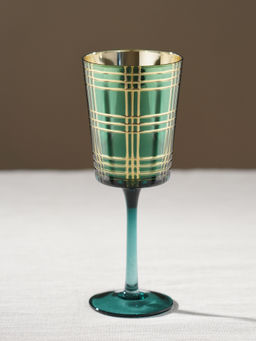 Pure Home + Living - Green Cut Glass Stem Candle Holder(One Size)