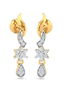 KuberBox - 14K Ashanti Drop Earrings for Women and Girls