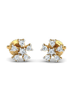KuberBox - 14K 5-Point Stud Earring for Women and Girls