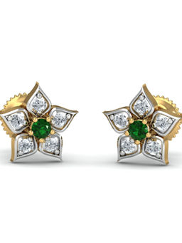 KuberBox - 14K Kylie Floral Earrings for Women and Girls