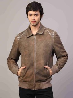Saint G - Carter Brown Leather Men Jacket