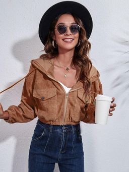 Oh Rare - Brown Women Solid Tailored Jacket