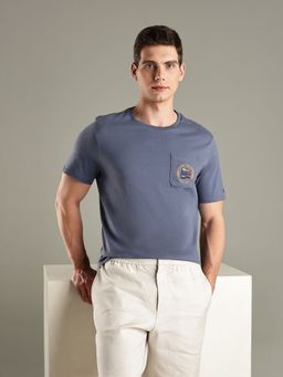 Tommy Hilfiger - Dark Blue Logo Regular-Fit Cotton T-shirt