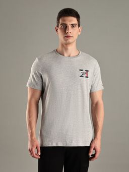 Tommy Hilfiger - Grey Logo Regular-Fit Cotton T-shirt