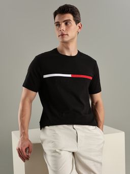 Tommy Hilfiger - Black Solid Regular-Fit Cotton T-shirt