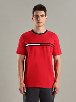 Tommy Hilfiger - Red Solid Regular-Fit Cotton T-shirt