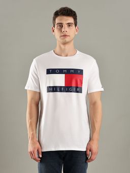 Tommy Hilfiger - White Logo Regular-Fit Cotton T-shirt