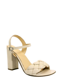 Eske - Textured Beige Zeynap Heels For Women