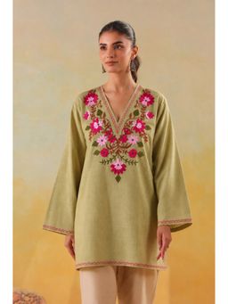 Zamour - Pure Cotton Kashmiri Embroidered Kurta