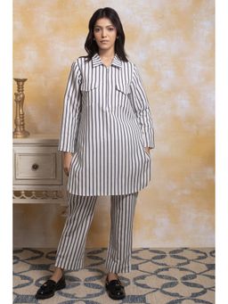 etre comfortwear - White Agatha Cotton Linen Co-Ord Set