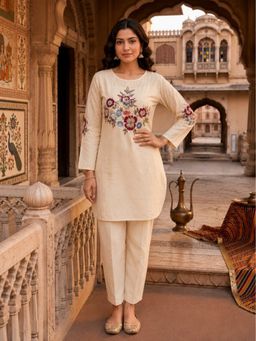 Autumnlane - Gaur Angel Embroidery Cotton Co-Ord Set