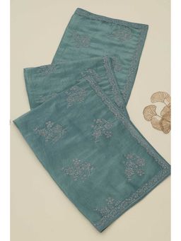 Soch - Green Dupatta with Machine Embroidery