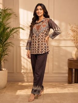 Autumnlane - Vriti Mulberry Printed Co-Ord Set