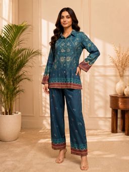 Autumnlane - Vriti Peacock Printed Co-Ord Set