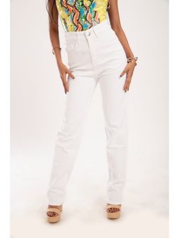 Off Duty India - Off Duty Just White Straight Fit Jeans