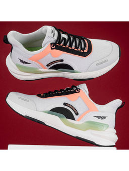 Red Tape - Men Colourblocked White & Orange Athleisure Walking Shoes