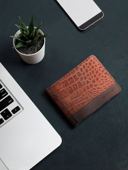 Hidesign - Tan Croco Wallet -(EE 346-315 RF)