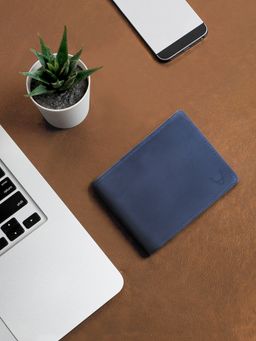 Hidesign - Blue Flat Melbourne Ranch Wallet -(L107 N RF)