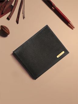 Hidesign - Reg Prn Mel Ran- Black Bi-Fold Wallet