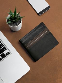 Hidesign - Raro Roma Mel Ra- Black Bi-Fold Wallet