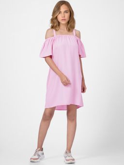 ONLY - Women Solid Pink Dress
