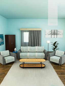 Kuber Industries - Pack of 10 Sofa Cover Pack - Green (5 Seater)