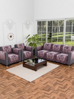 Kuber Industries - Pack of 16 Net Sofa Cover With Arm - Brown (5 Seater)