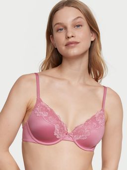 Victoria's Secret - Lightly Lined Full-Coverage Lace-Trim Bra Pink (32DD)