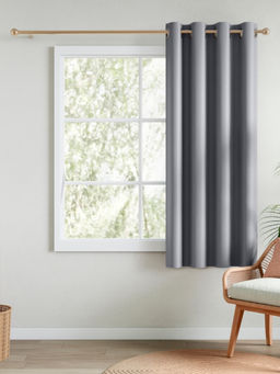 RIVERMOOR - Grey Blackout Solid Curtain