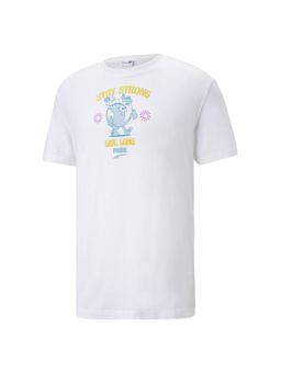 Puma - Downtown Graphic Mens White T-Shirts