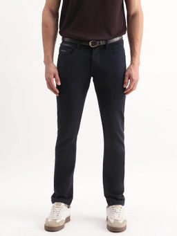 Rare Rabbit - Mens Korv-25 Navy Cotton Blend Fabric Hawk Regular Fit Jeans