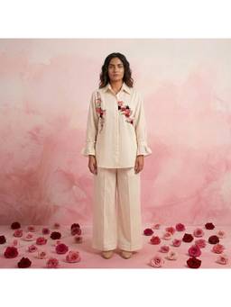 Chrkha - Rose White Co-Ords